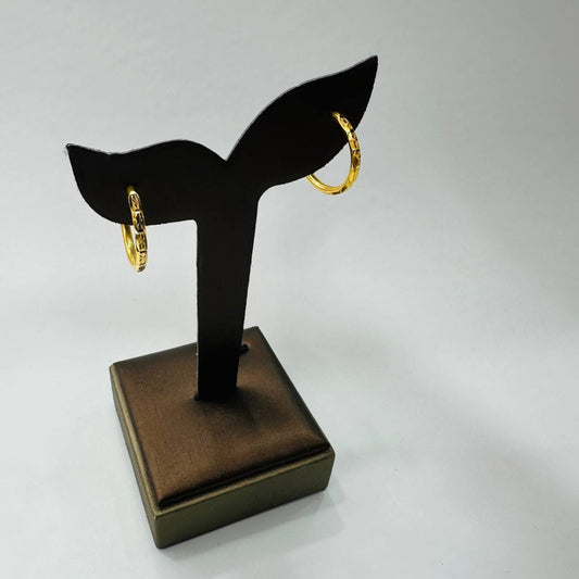 22k / 916 Gold Diamond Cutting Loop Earring by Best Gold Shop - Best Gold Shop 22k gold 22k gold earring 916 gold Earrings
