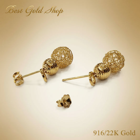 22k / 916 Gold Double Ball EarringEarringsBest Gold Shop