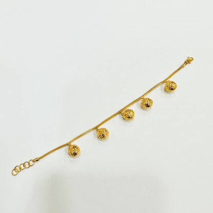 22k / 916 Gold Dragon Bracelet with Dangling Mesh Ball-916 gold-Best Gold Shop