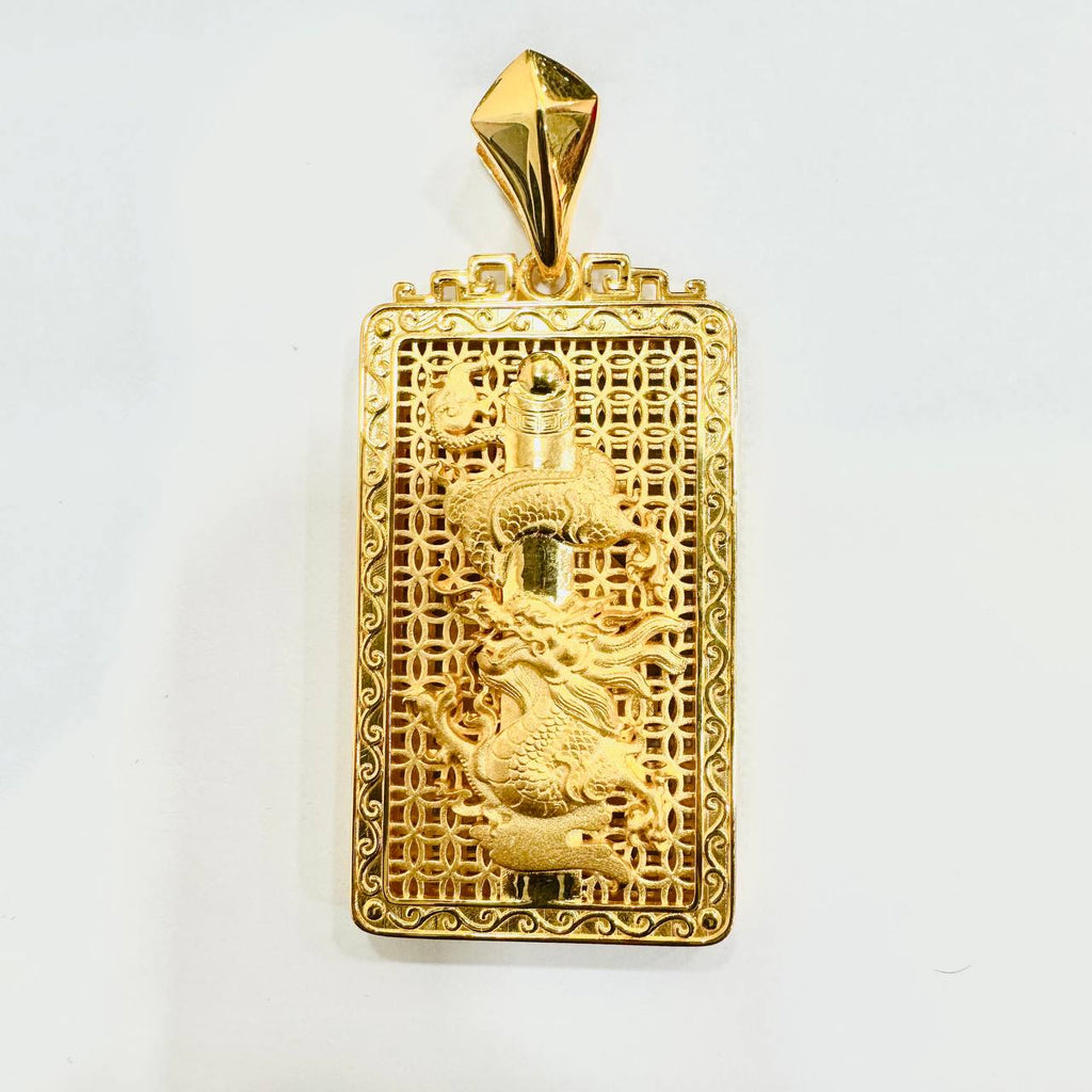 22k / 916 Gold Dragon Pendant Smooth Finish-Charms & Pendants-Best Gold Shop