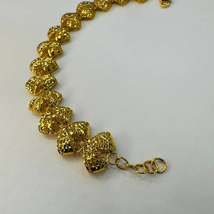 22K / 916 Gold Fancy Fan Design Bracelet Shiny Elegant