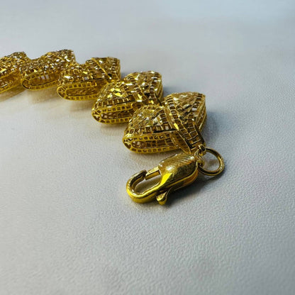 22K / 916 Gold Fancy Fan Design Bracelet Shiny Elegant - Best Gold Shop 22k gold 22k gold bracelet 916 gold Bracelets