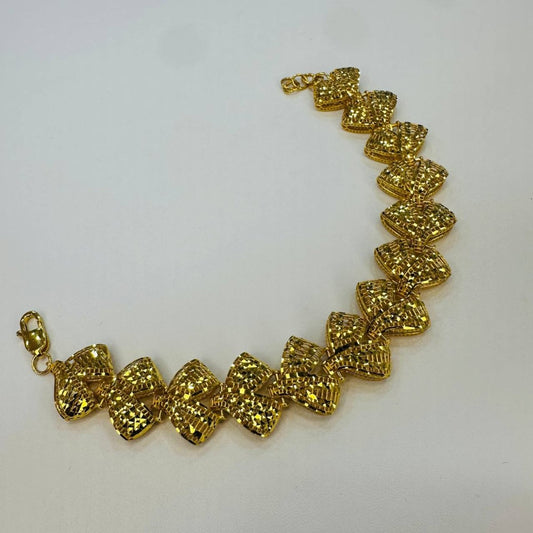 22K / 916 Gold Fancy Fan Design Bracelet Shiny Elegant - Best Gold Shop 22k gold 22k gold bracelet 916 gold Bracelets