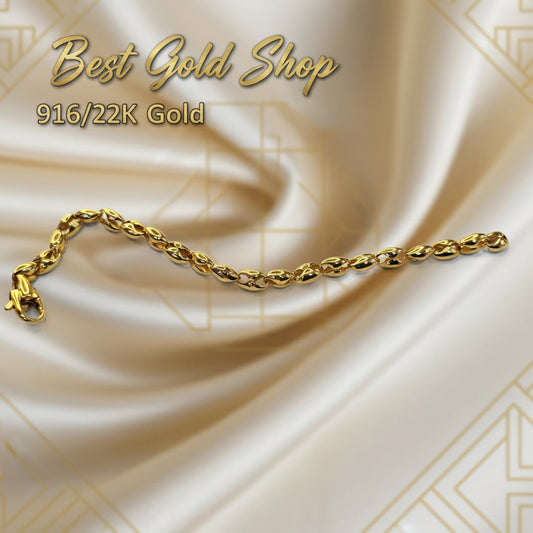 22k / 916 Gold Fancy Siput Bracelet by Best Gold ShopBraceletsBest Gold Shop