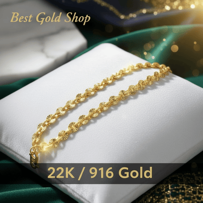 22k / 916 Gold Floral Bracelet by Best Gold ShopBraceletsBest Gold Shop