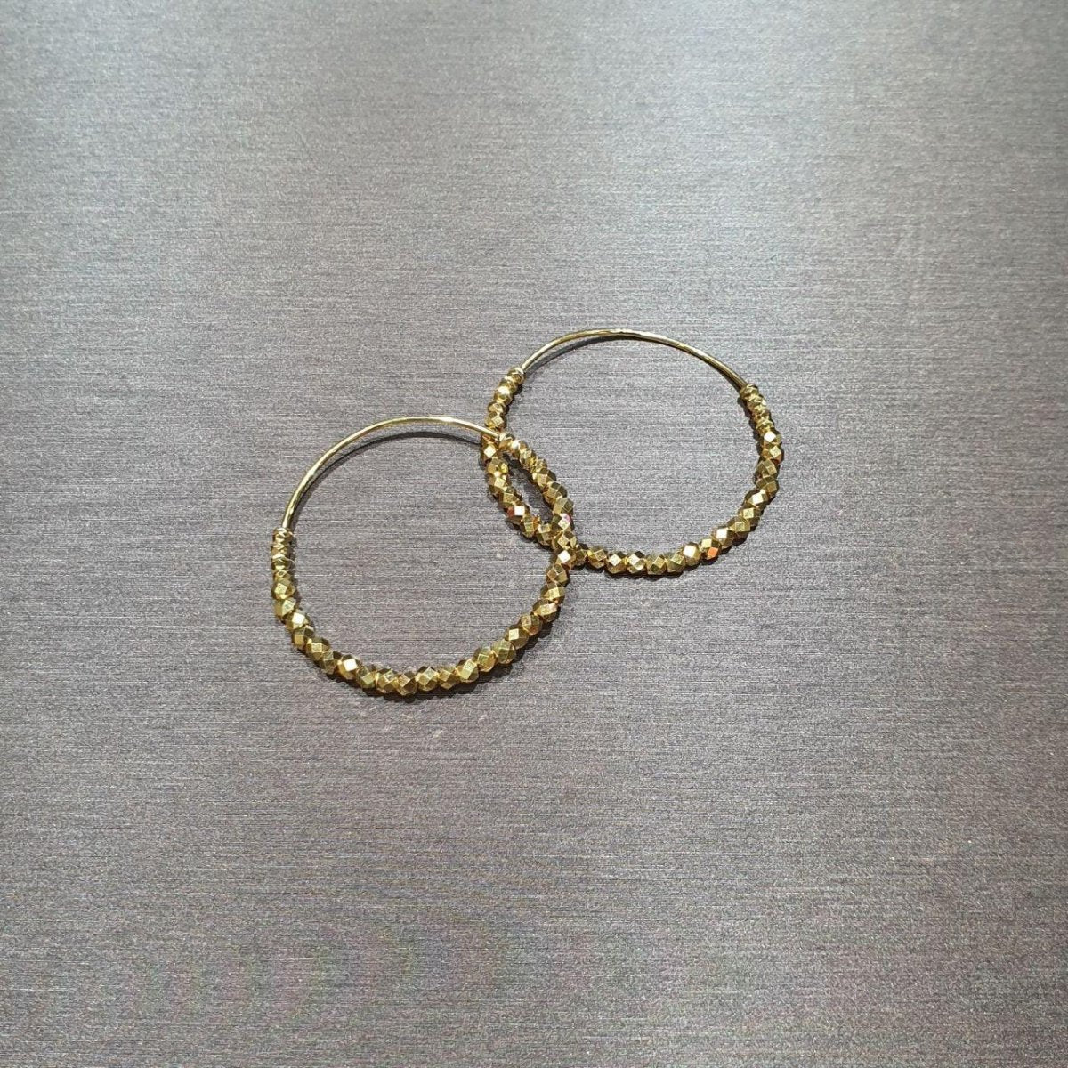 22k / 916 Gold Full Bead Loop Earring - Best Gold Shop 22k gold 22k gold earring 916 gold Earrings