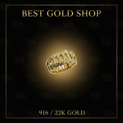 22K / 916 Gold Full LIPAN CocoNUT Ring by Best Gold ShopRingsBest Gold Shop
