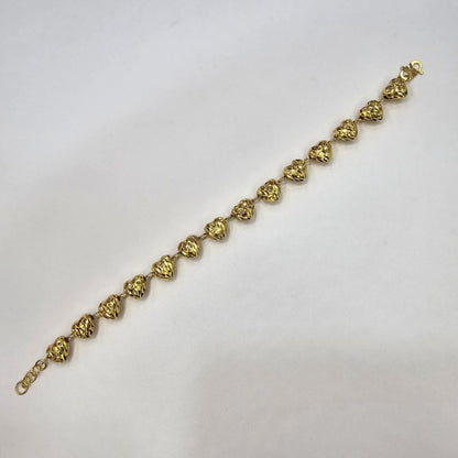22k / 916 Gold Full Shiny Heart Bracelet Cantik - Best Gold Shop 22k gold 22k gold bracelet 916 gold Bracelets