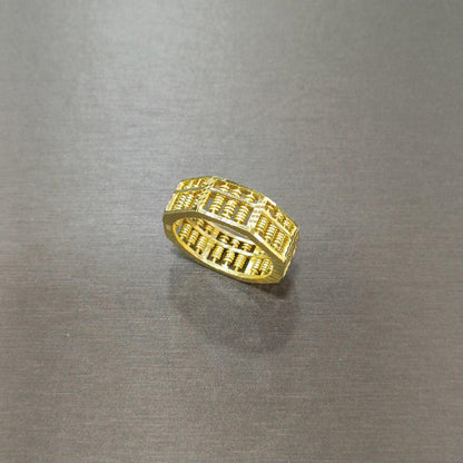 22k / 916 Gold Full Wide Octagon Abacus Ring by Best Gold Shop-916 gold-Best Gold Shop