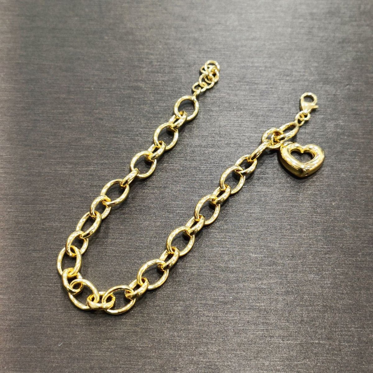 22k / 916 Gold Golden Heart Charm Bracelet - Best Gold Shop 22k gold 22k gold bracelet 916 gold Bracelets