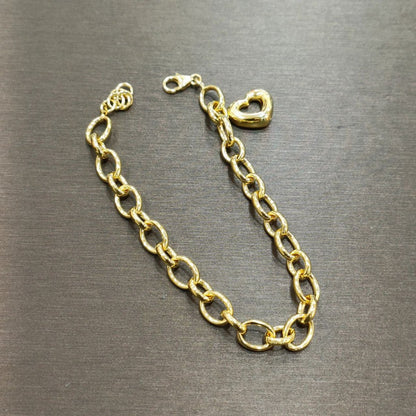 22k / 916 Gold Golden Heart Charm Bracelet - Best Gold Shop 22k gold 22k gold bracelet 916 gold Bracelets