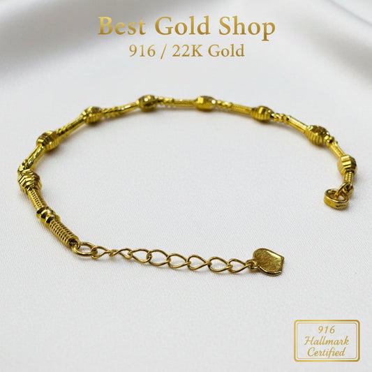 22k / 916 Gold Golden Spiral Orb Bracelet by best gold shop singaporeBraceletsBest Gold Shop
