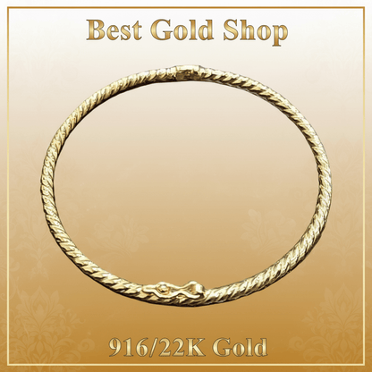 22k / 916 Gold Golden Twist Eternity Bangle by Best Gold ShopbangleBest Gold Shop