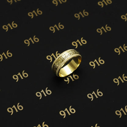 22k / 916 Gold Guy Hollow ring matt finish by Best Gold ShopRingsBest Gold Shop