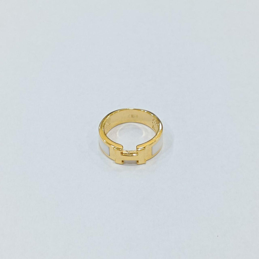 22k / 916 Gold H Design Ring White-916 gold-Best Gold Shop