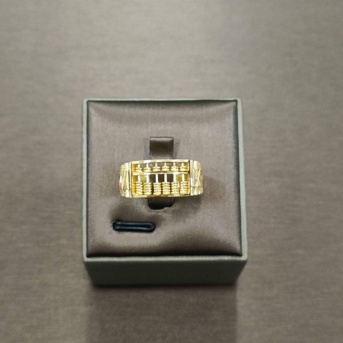 22k / 916 Gold Half Abacus Ring V5 Wider - Best Gold Shop 22k gold 22k gold ring 916 gold 916 gold