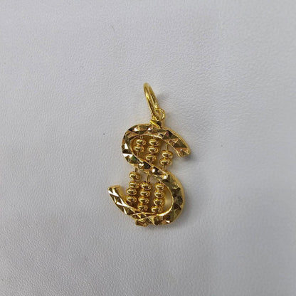 22k / 916 Gold Heart / Dollar Sign Abacus Charm / Pendant by Best Gold Shop - Best Gold Shop 22k gold 22k Gold Charms 22k gold pendant Charms & Pendants