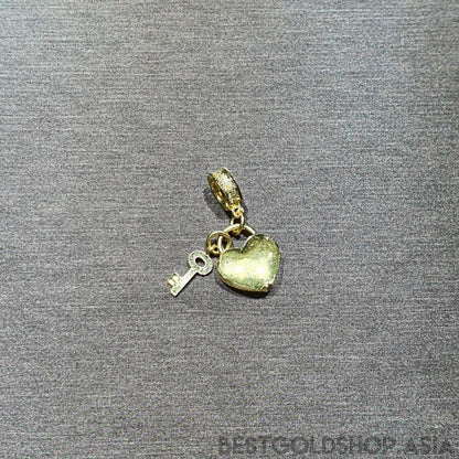 22k / 916 Gold Heart Lock and key Charm - Best Gold Shop 22k gold 22k Gold Charms 916 gold 916 gold