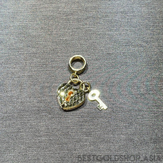 22k / 916 Gold Heart Lock and key Charm - Best Gold Shop 22k gold 22k Gold Charms 916 gold 916 gold