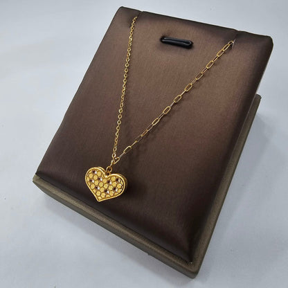 22k / 916 Gold Heart Necklace V2 By Best Gold Shop - Best Gold Shop 22k gold 22k gold chain 22k gold necklace Necklaces
