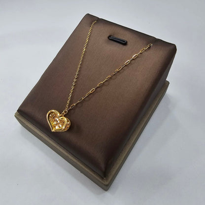 22k / 916 Gold Heart Necklace V2 By Best Gold Shop - Best Gold Shop 22k gold 22k gold chain 22k gold necklace Necklaces