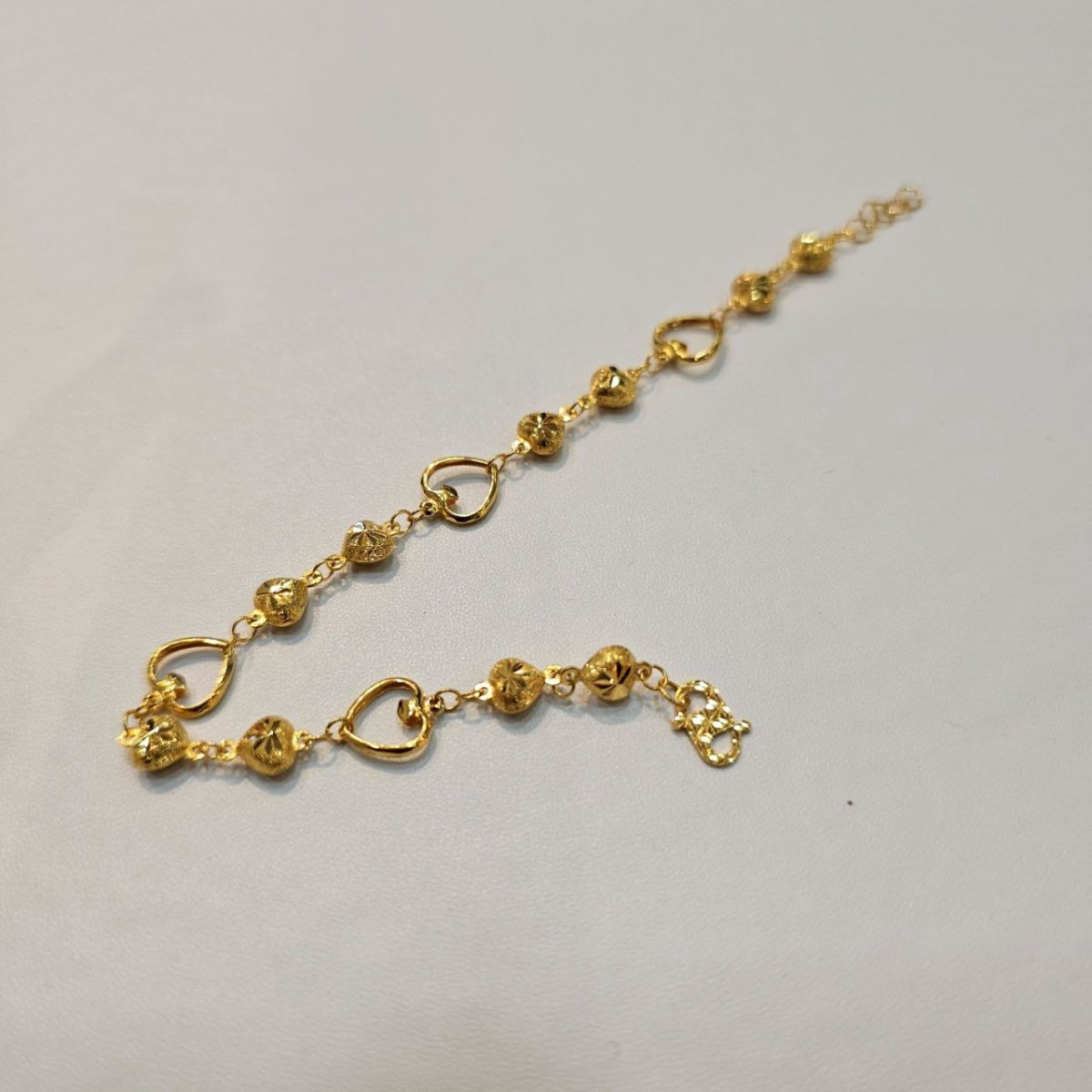 22k / 916 Gold Heart & Star Bracelet - Best Gold Shop 22k gold 22k gold bracelet 916 gold Bracelets