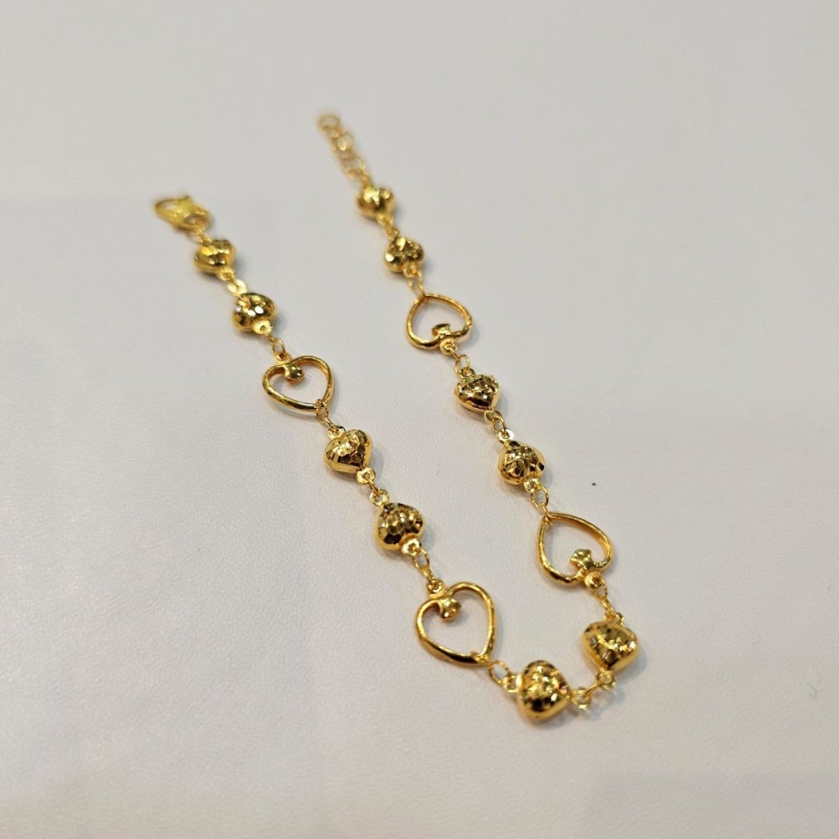 22k / 916 Gold Heart & Star Bracelet - Best Gold Shop 22k gold 22k gold bracelet 916 gold Bracelets