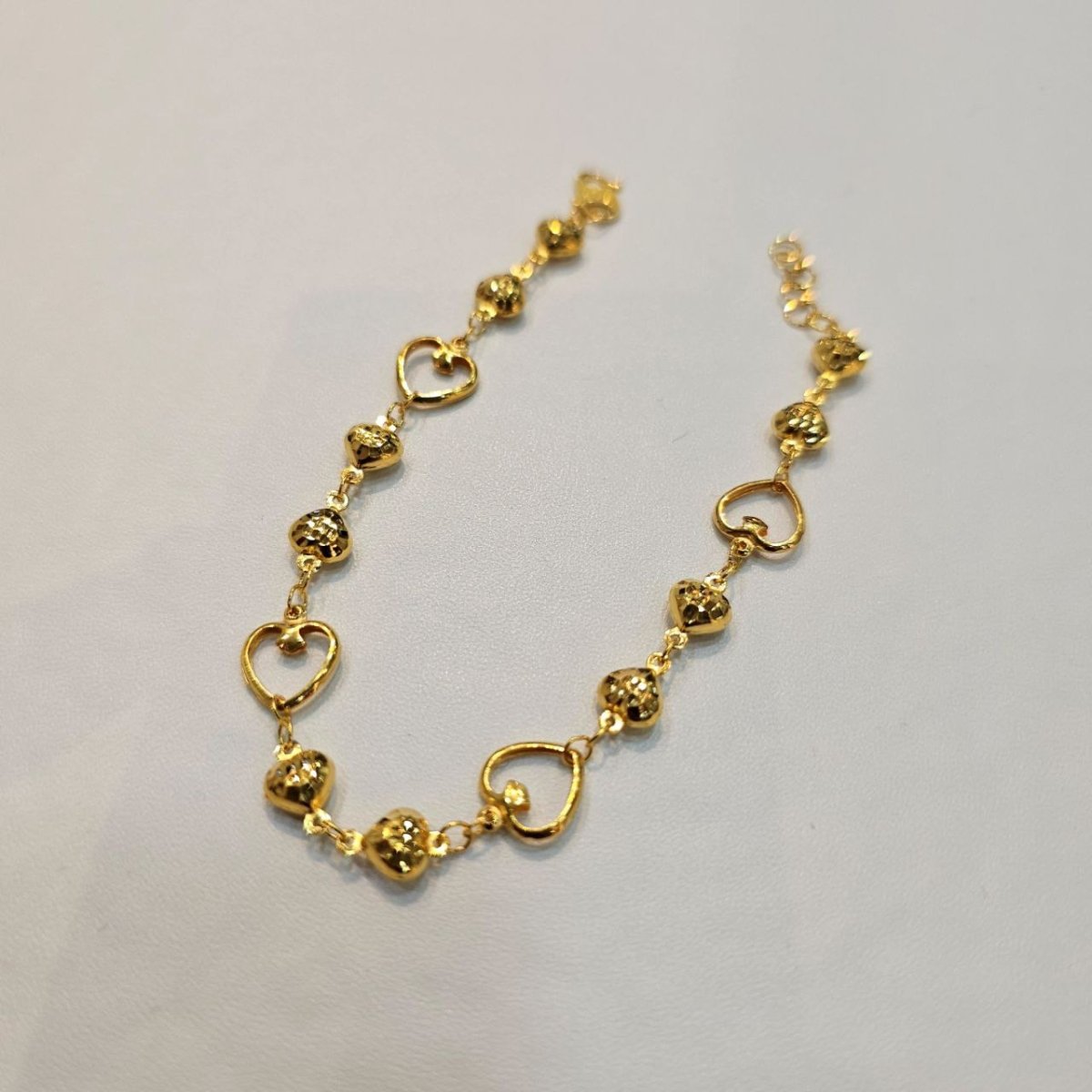 22k / 916 Gold Heart & Star Bracelet - Best Gold Shop 22k gold 22k gold bracelet 916 gold Bracelets