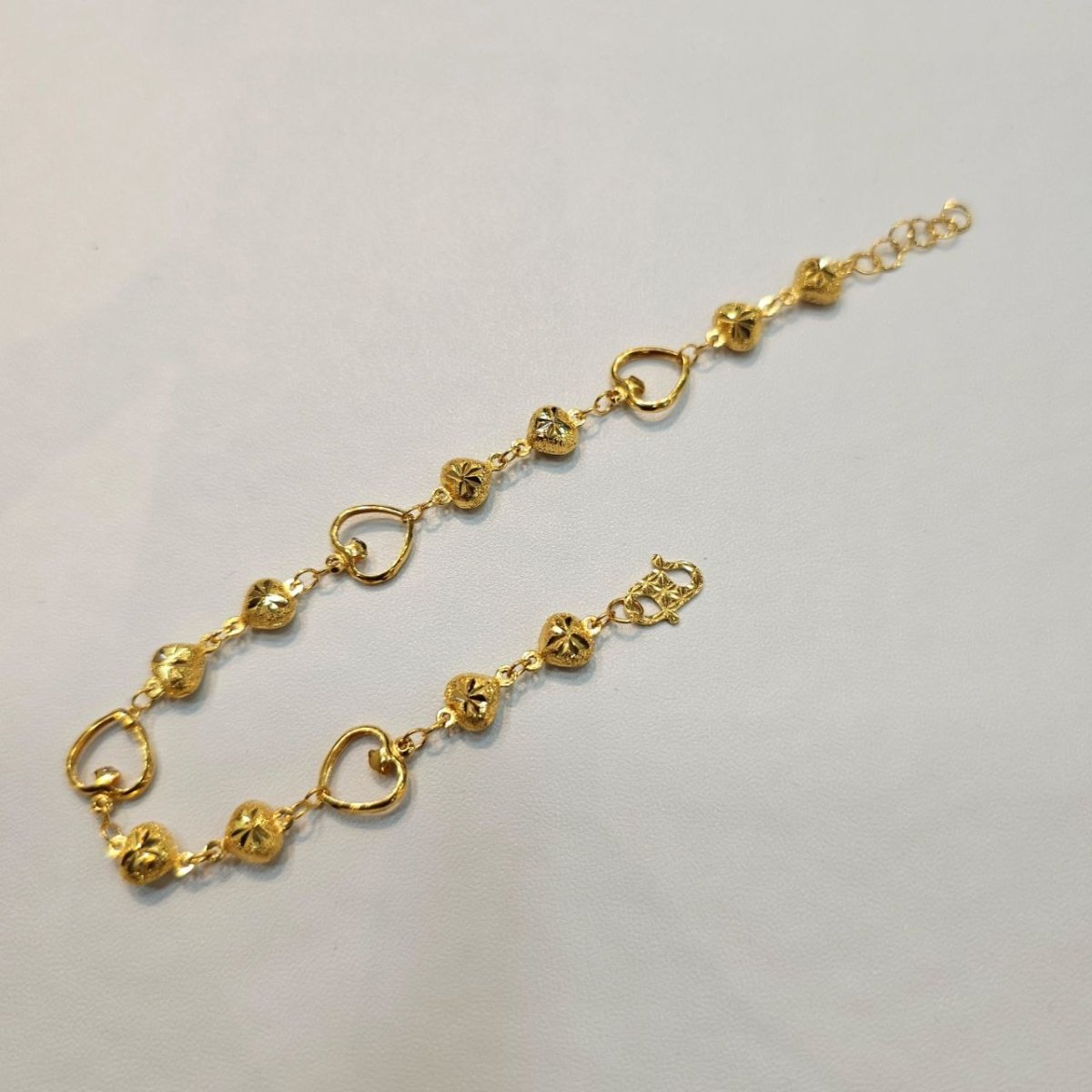 22k / 916 Gold Heart & Star Bracelet - Best Gold Shop 22k gold 22k gold bracelet 916 gold Bracelets