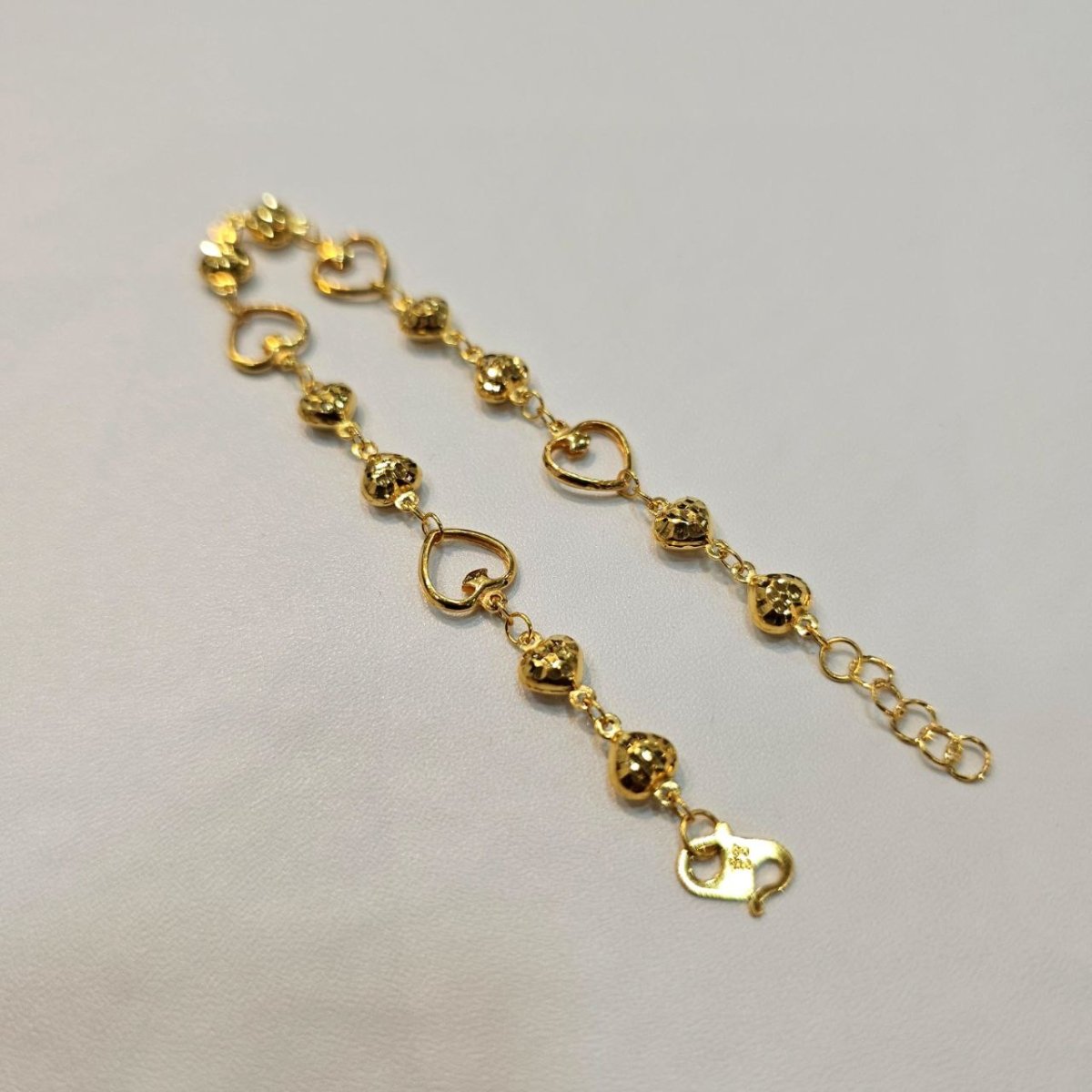 22k / 916 Gold Heart & Star Bracelet - Best Gold Shop 22k gold 22k gold bracelet 916 gold Bracelets