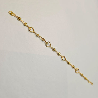 22k / 916 Gold Heart & Star Bracelet - Best Gold Shop 22k gold 22k gold bracelet 916 gold Bracelets