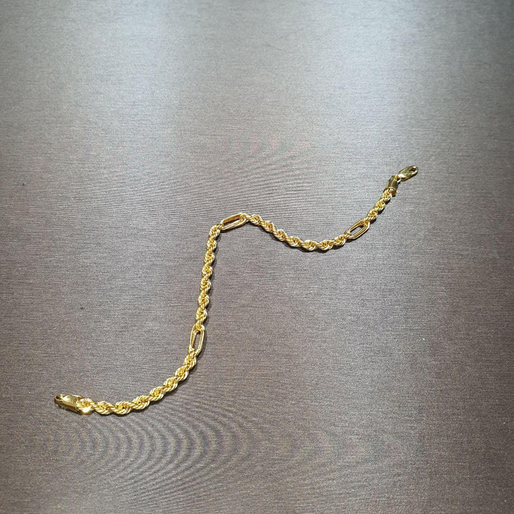 22k / 916 Gold Hollow C Design Rope Bracelet-Bracelets-Best Gold Shop