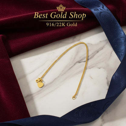 22k / 916 Gold Hollow Fish Bone BraceletBraceletsBest Gold Shop