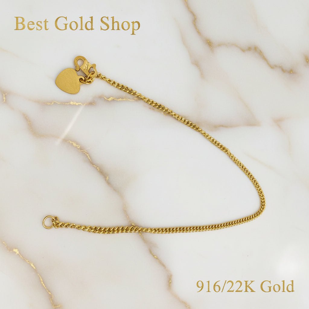 22k / 916 Gold Hollow Fish Bone BraceletBraceletsBest Gold Shop