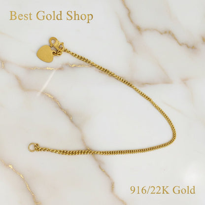 22k / 916 Gold Hollow Fish Bone BraceletBraceletsBest Gold Shop