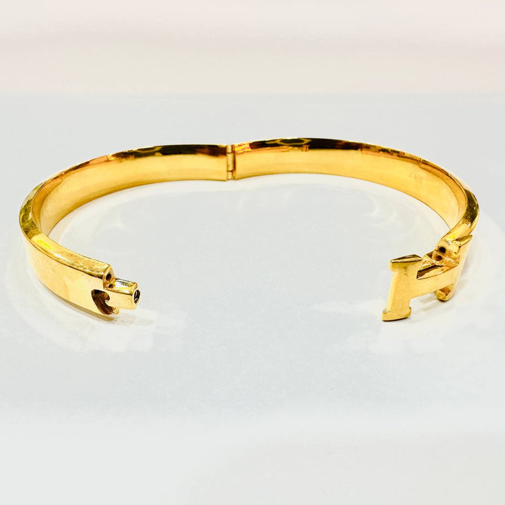 22K / 916 Gold Hollow H design Bangle-bangle-Best Gold Shop
