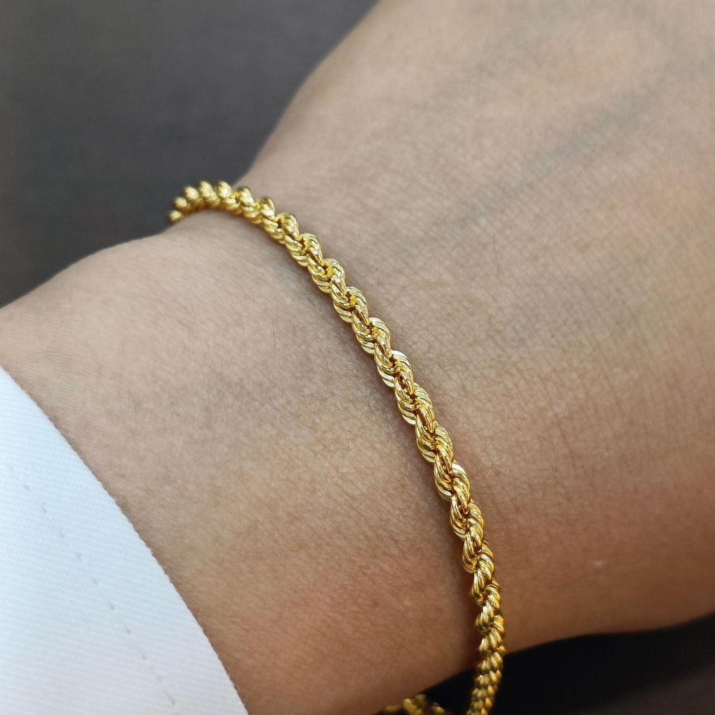 22k / 916 gold hollow rope bracelet-916 gold-Best Gold Shop