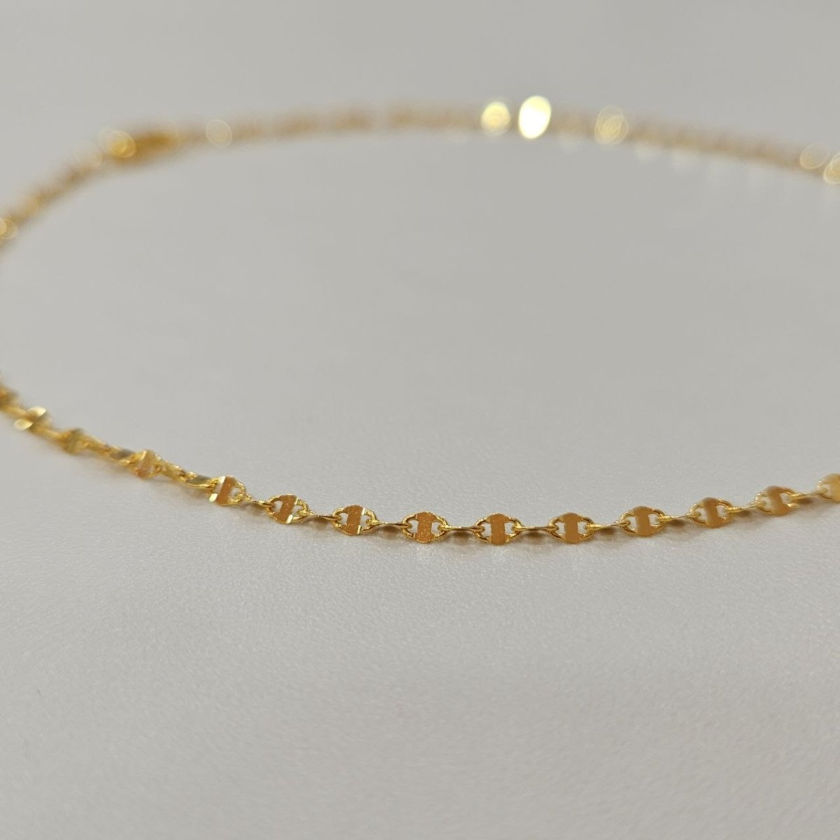 22k / 916 Gold Ingot Design Shiny Anklet Slim and elegant - Best Gold Shop 22k gold 22k gold anklet 916 gold anklet