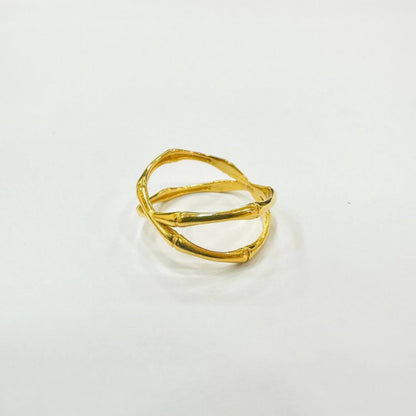 22k / 916 Gold Italy design Bamboo Ring - Best Gold Shop 22k gold 22k gold ring 916 gold 916 gold