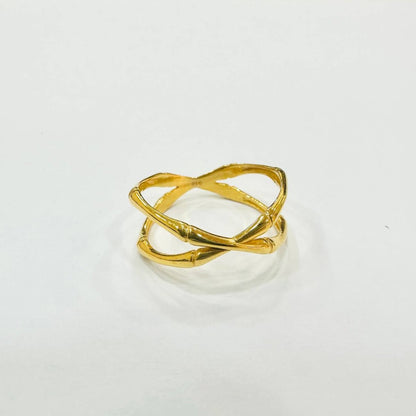 22k / 916 Gold Italy design Bamboo Ring - Best Gold Shop 22k gold 22k gold ring 916 gold 916 gold