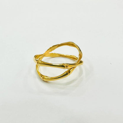 22k / 916 Gold Italy design Bamboo Ring - Best Gold Shop 22k gold 22k gold ring 916 gold 916 gold