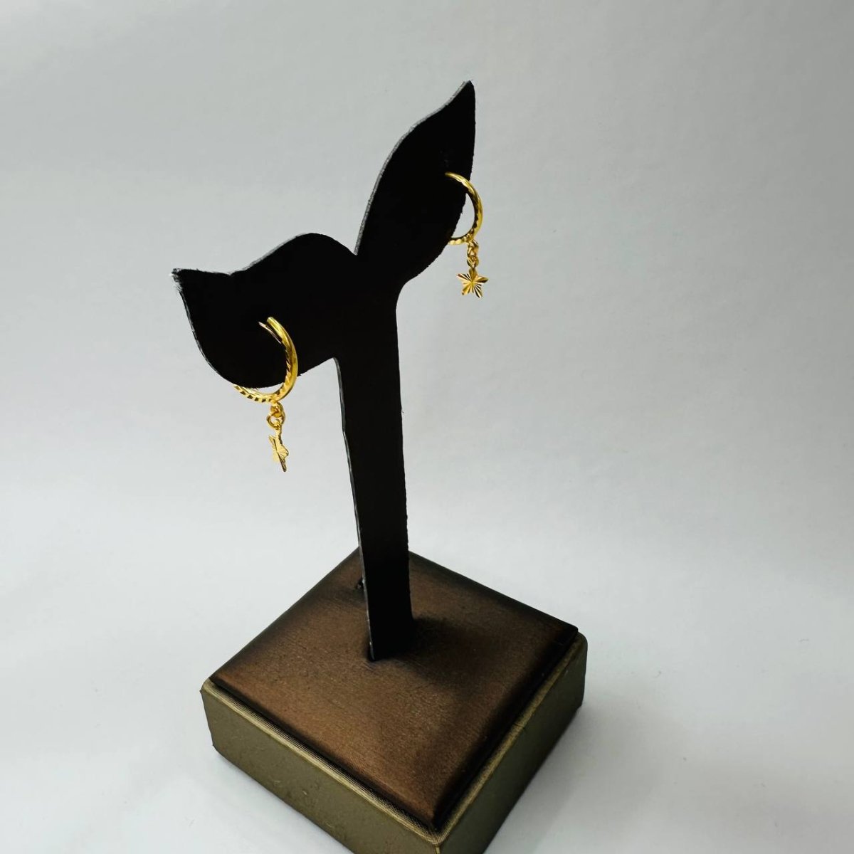22k / 916 Gold Loop Dangling Star Earring by Best Gold Shop - Best Gold Shop 22k gold 22k gold earring 916 gold Earrings