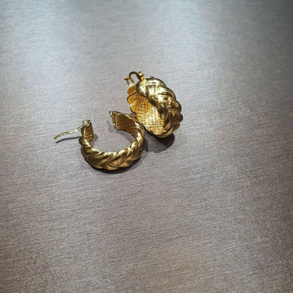 22k / 916 Gold Loop Earring High Polish - Best Gold Shop 22k gold 22k gold earring 916 gold Earrings