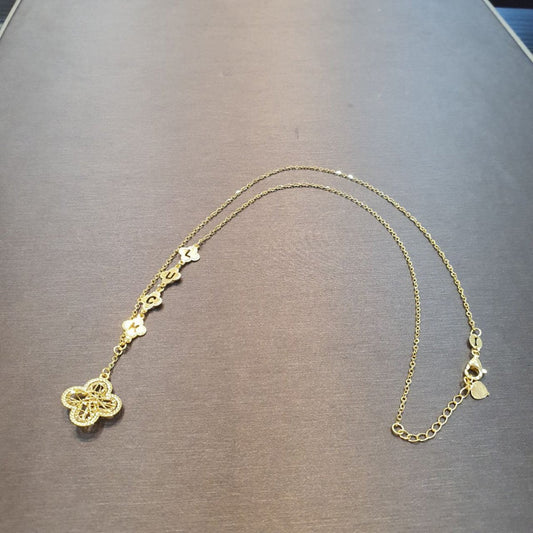 22k / 916 Gold Lucky Clover Pendant Necklace - Best Gold Shop 22k gold 22k gold necklace 916 gold Necklaces