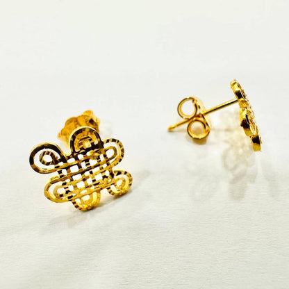 22k / 916 gold lucky knot earring - Best Gold Shop 22k gold 22k gold earring 916 gold 916 gold