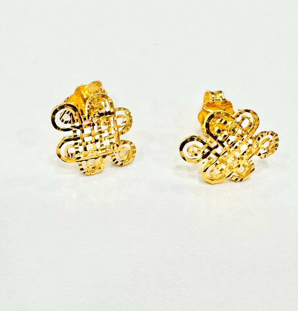 22k / 916 gold lucky knot earring-916 gold-Best Gold Shop