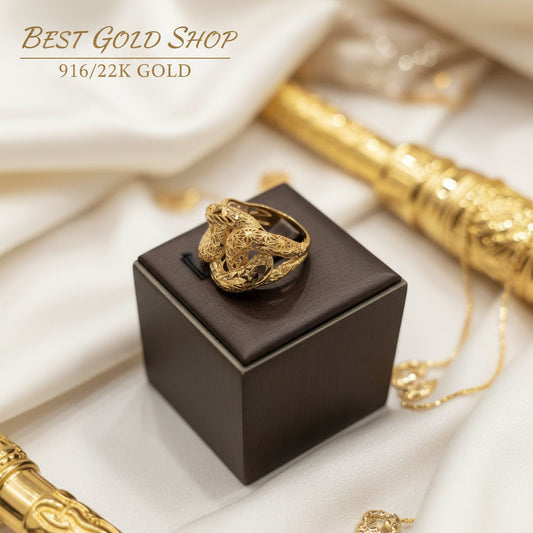 22k / 916 Gold Majestic Weave Ring by Best Gold ShopRingsBest Gold Shop