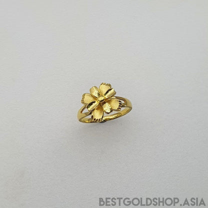 22k / 916 Gold Moving Flower Ring - Best Gold Shop 22k gold 22k gold ring 916 gold 916 gold