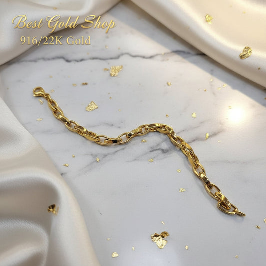 22k / 916 Gold Oval Anchor Bracelet by Best Gold ShopBraceletsBest Gold Shop