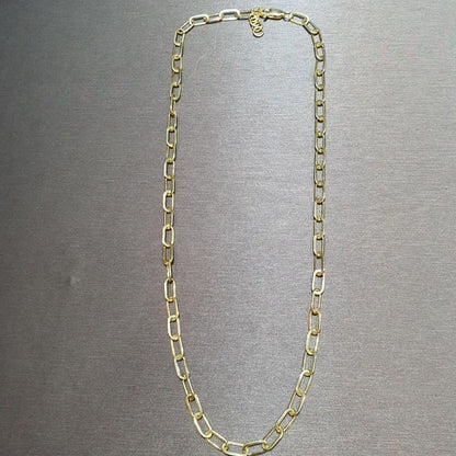 22k / 916 Gold Paper Clip Link Necklace - Best Gold Shop 22k gold 22k gold chain 22k gold necklace Necklaces